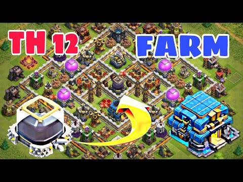 Town Hall 12 Farming / Trophy Base / Hybrid Base 2018 | Th12 Loot Protection Base - Clash of Clans Video