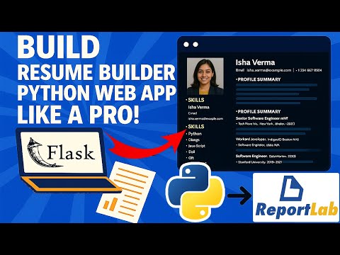 🔥 How to Build a Resume Builder Python Web App [ 2025 Update ] Python + Flask + ReportLab | Web App — video lesson thumbnail