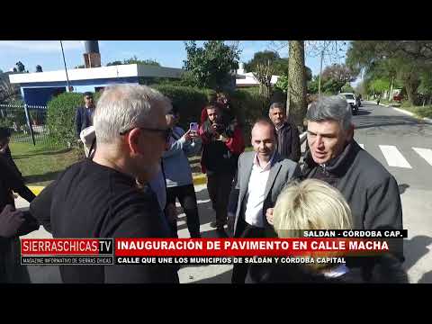 Inauguración de Pavimento sobre Calle que Une Saldán con Córdoba Capital