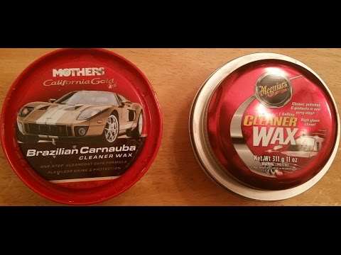 Mothers California Gold Brazilian Carnauba Cleaner Wax  Vs Meguiar's Paste Cleaner Wax(Water test)