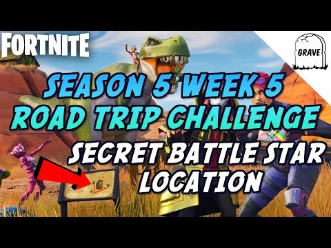 Fortnite Season 5 Week 5 Secret Battle Star Location (Road Trip Challenge)