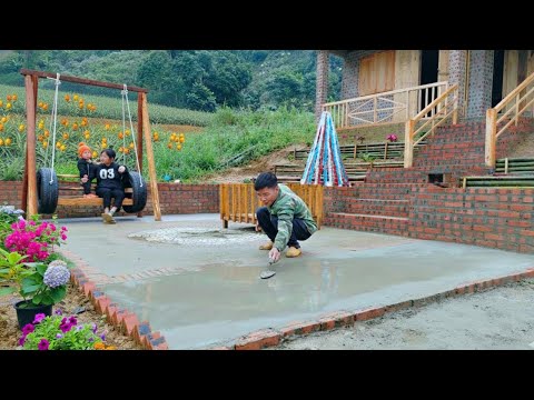 The process of building a yard for my daughter.A Small family, great happiness