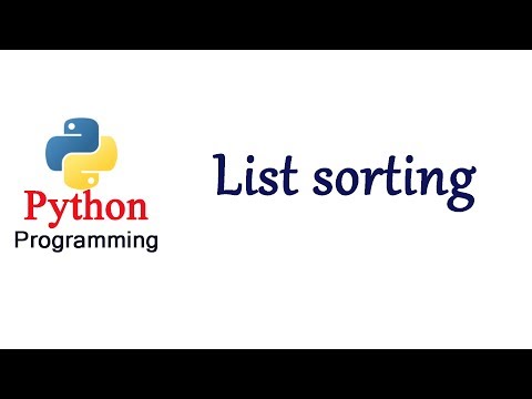 Python Tutorials - List Sorting | sort method