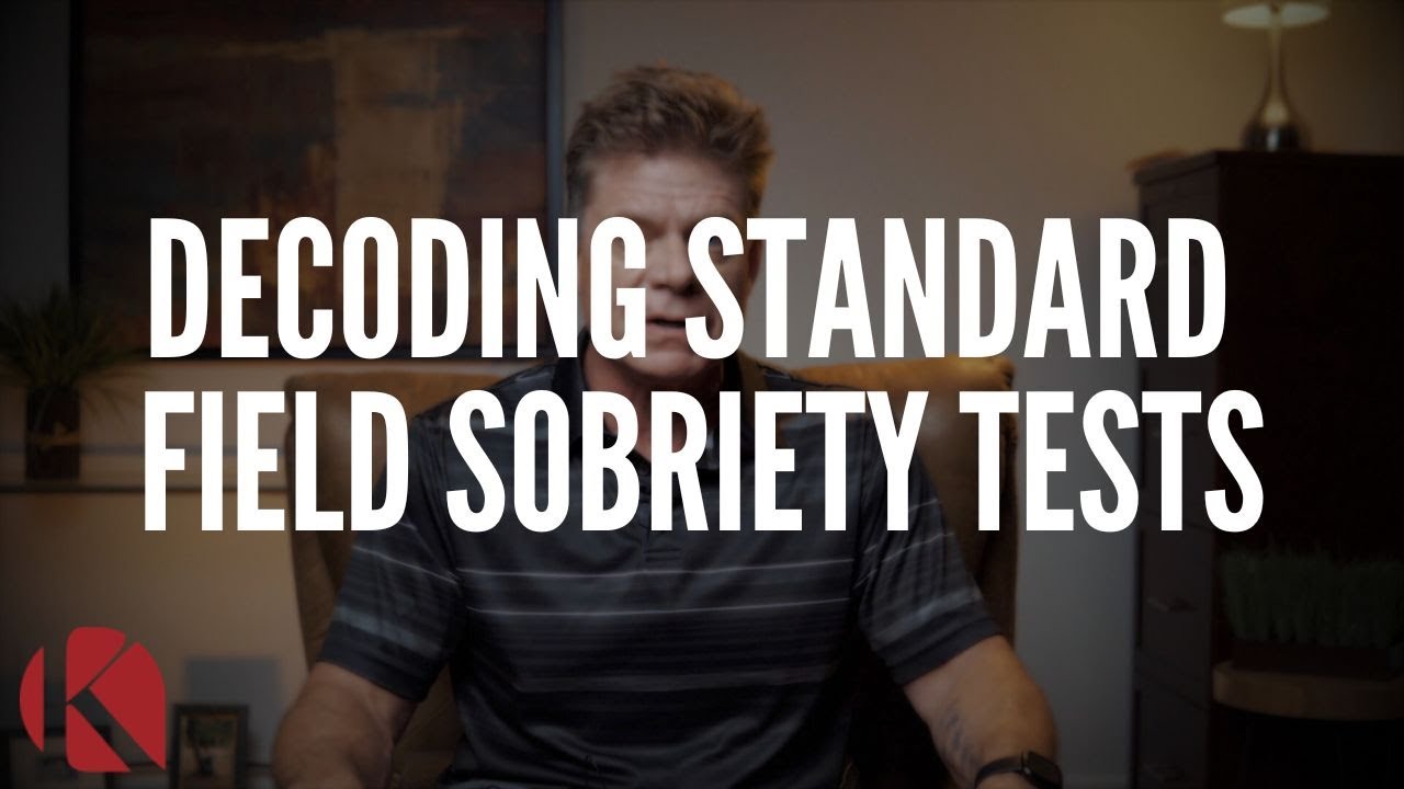 DECODING STANDARD FIELD SOBRIETY TESTS