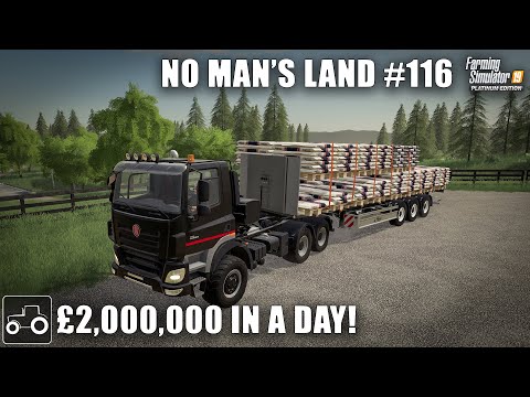 Earning £2,000,000 In a Day - No Man's Land #116 Farming Simulator 19 Timelapse