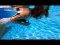 Carla Underwater Swimming With A White Bathing Suit