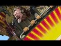 Robert Plant rides a roller coaster