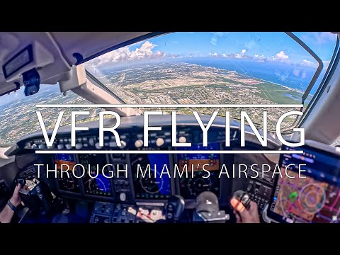 We Flew a Private Jet VFR Through Miami's Airspace | Pilot's View | 4K
