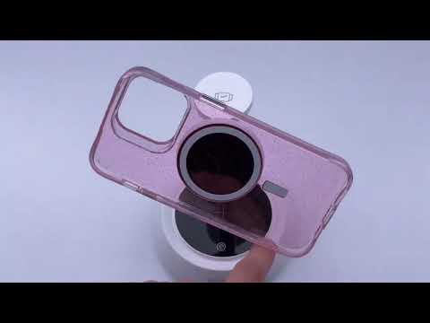 Чехол на iPhone 12 Pro Max черный с блёстками блестящий прозрачный с МагСейф MagSafe Айфон 12 Про Макс - фото 2 - id-p2276085809