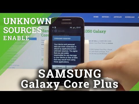 Activate Unknown Sources in SAMSUNG Galaxy Core Plus - App Installation