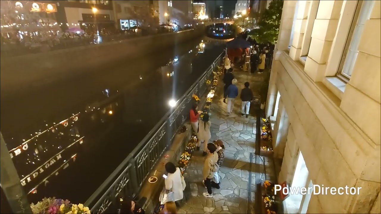 愛知県名古屋市の 堀川沿い遊歩道　納屋橋で「なやばし夜イチ 日本酒祭り」2026.3.27