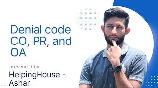 Denial codes CO PR OA #medicalbilling #medicalcodingandbilling