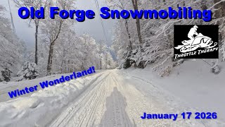 Old Forge Snowmobiling Jan 17 2026 - Small crew - Rider Audio included