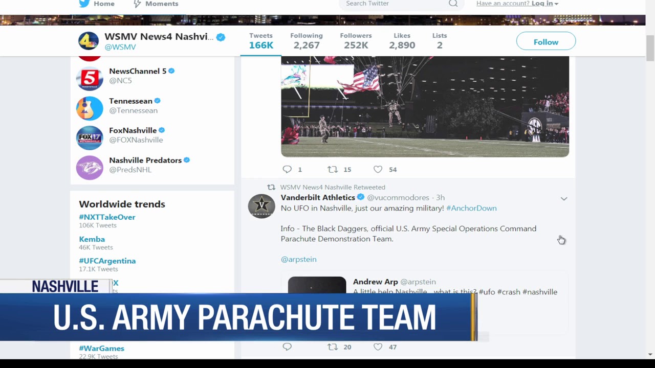 Mysterious lights over Nashville identified