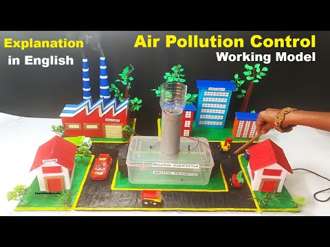 air pollution control working model for science project explanation in English diy howtofunda