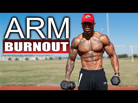 5 MINUTE BICEP AND TRICEP WORKOUT!(DUMBBELL BURNOUT)