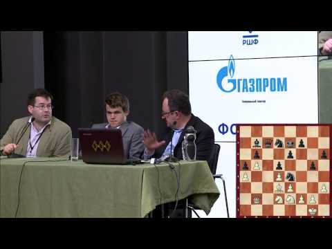 Round 6. Magnus Carlsen and Boris Gelfand speaking about their game