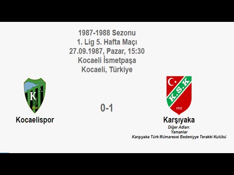 Kocaelispor 0-1 Karşıyaka [HD] 27.09.1987 - 1987-1988 Turkish 1st League Matchday 5