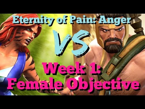 MCOC - Eternity of Pain: Anger - Week 1 - Tigra VS Hercules - Solo!! - Female Objective