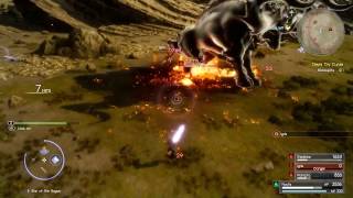 FINAL FANTASY XV - Molokujata Boss Fight & Flare Magic Spell Attack l Level 72 Boss Battle