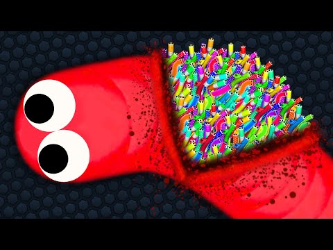 Slither.io A.I. 1 Hacker Snake vs 92734 Tiny Snakes - Epic Slitherio Gameplay