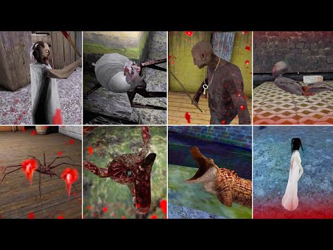 All Granny Chapters All Enemies Jumpscares In 3RD Person View | All 3RD Person View Jumpscares