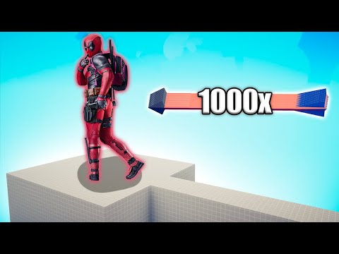 DEADPOOL GIANT vs 1000x OVERPOWERED UNITS - TABS | Totally Accurate Battle Simulator 2024
