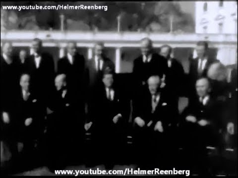 April 5, 1961 - President John F. Kennedy and Prime Minister Harold Macmillan with their advisors