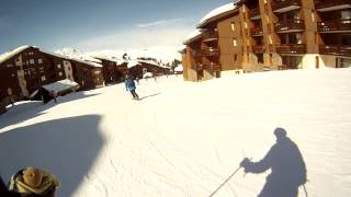 preview picture of video 'John and Terry skiing in La Plagne France March 2013'