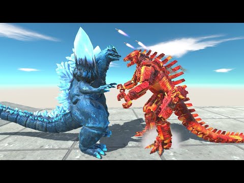 SPACE GODZILLA ICE VS ALL TEAM MONSTER GODZILLA 2021 LAVA DEATH RUN-ANIMAL REVOLT BATTLE SIMULATOR