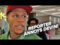 DEVIN HANEY TELLS REPORTER "GET REAL" OVER KAMBOSOS QUESTION; URGE GEORGE NOT TO RETIRE