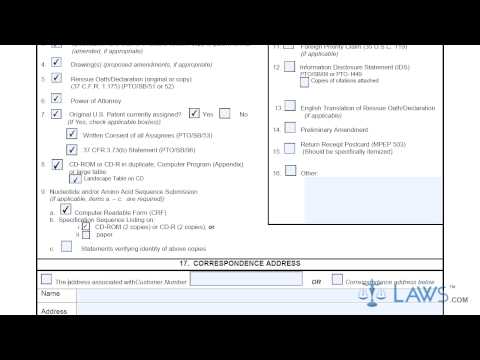 Reissue Patent Application Transmittal SB0050