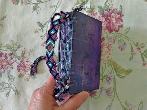 SOLD! Black and Purple Abstract Mini "RAMBLER" Art Book Flip-through by Cynthia St Anne
