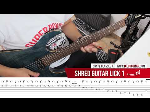 Alternate Picking - Shred Guitar Lick - with TAB