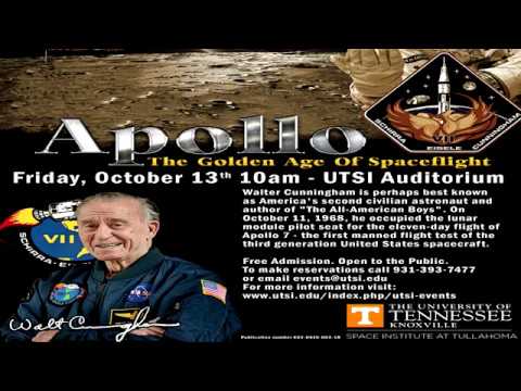 Apollo 7 Astronaut Walt Cunningham at UTSI 10-13-2017