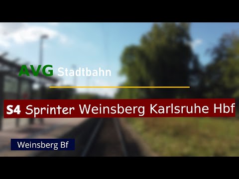 Führerstandsmitfahrt Stadtbahn S4 von Weinsberg nach Karlsruhe Hbf