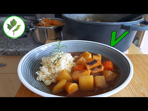 Deftiger Gemüse Schmortopf mit Reis - Nicht nur für Veganer ein Genuss 😋