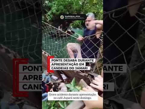 Ponte cede em Candeias do Jamari, deixa feridos e mobiliza equipes de resgate