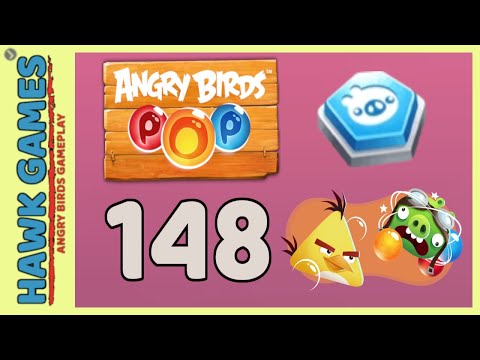 Angry Birds Stella POP Bubble Shooter Level 148 - Walkthrough, No Boosters