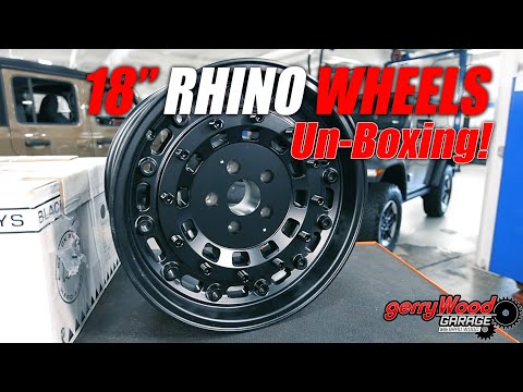(UN-BOXING) - Military Style RHINO Wheels 18" SATIN BLACK & NITTO Terra Grappler 37X12.5R 18