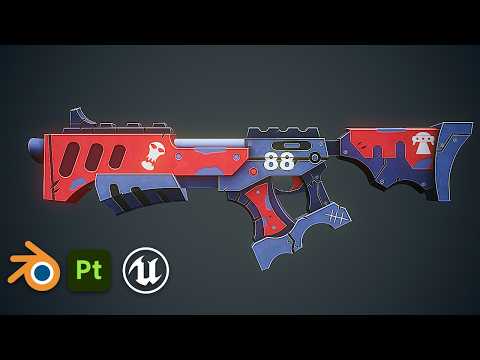 Stylized Sci Fi Shotgun – Blender 3D Game Asset Workflow