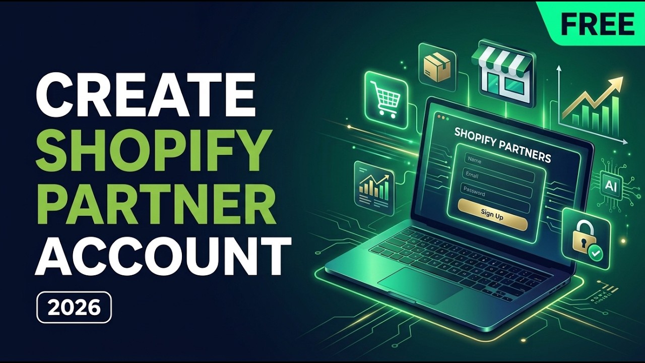 How to Create a Shopify Partner Account (2026) | Complete Beginner Tutorial | Free