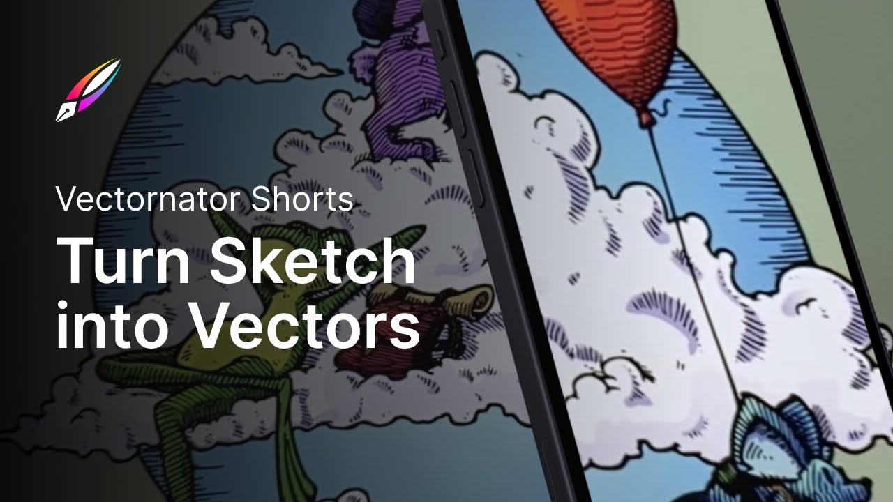 Turn Your Sketch into Vectors with @JakeSummerourArt  #Shorts