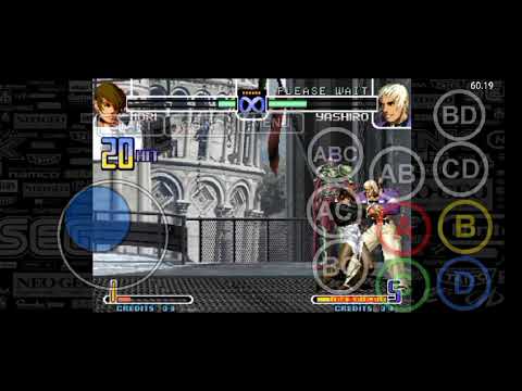 Combo avançado de Iori no touch screen, feito no emulador ggpo.