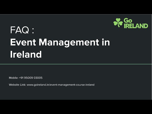 Event Management in Ireland