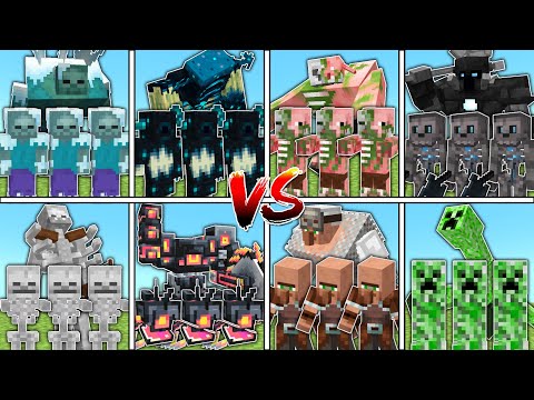 Massive MOB ARMY TOURNAMENT With NEW BOSSES - Minecraft Mob Battle