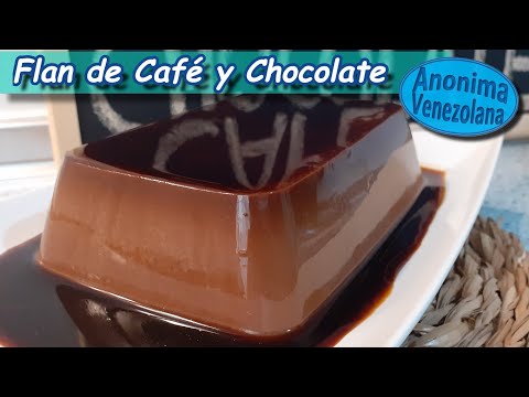 Flan de café y chocolate - SIN HORNO y SIN HUEVOS