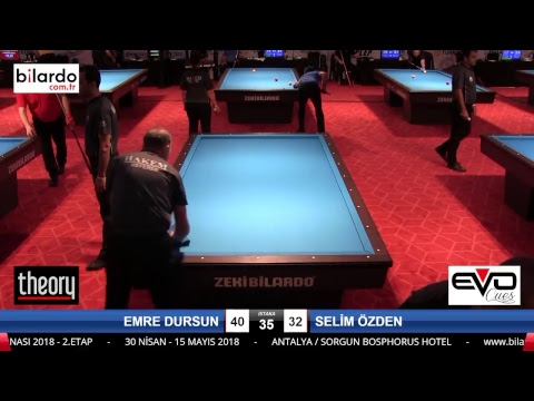 EMRE DURSUN & SELÄ°M Ã–ZDEN Bilardo Maçı - 2018 ERKEKLER 2.ETAP-4.Tur