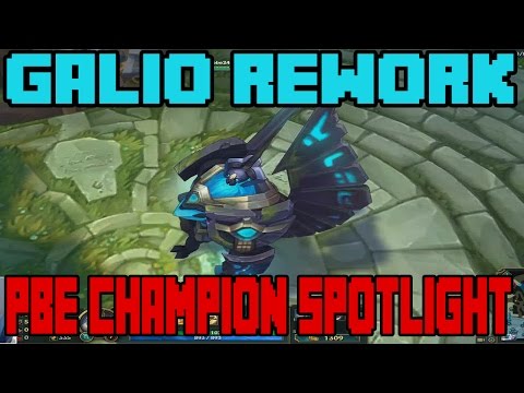 Enchanted Galio Skin Spotlight and Champion Spotlight | Rework PBE | League of Legends 7.6