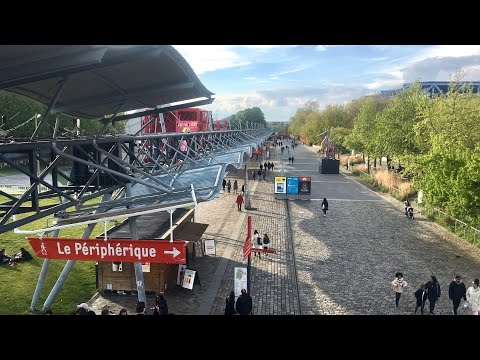 Afternoon at the parc de la Villette in Paris 19th arrondissement